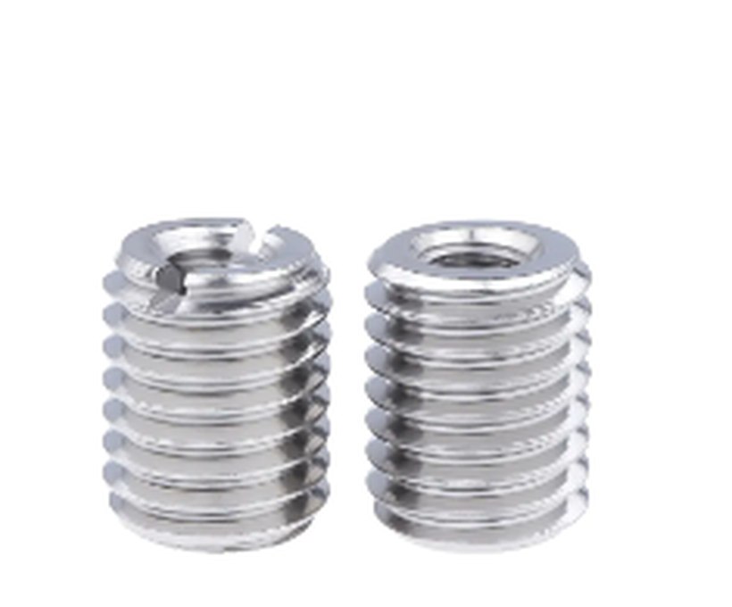 Stainless steel internal external thread conversion nut adapter insert slotted and non-slotted